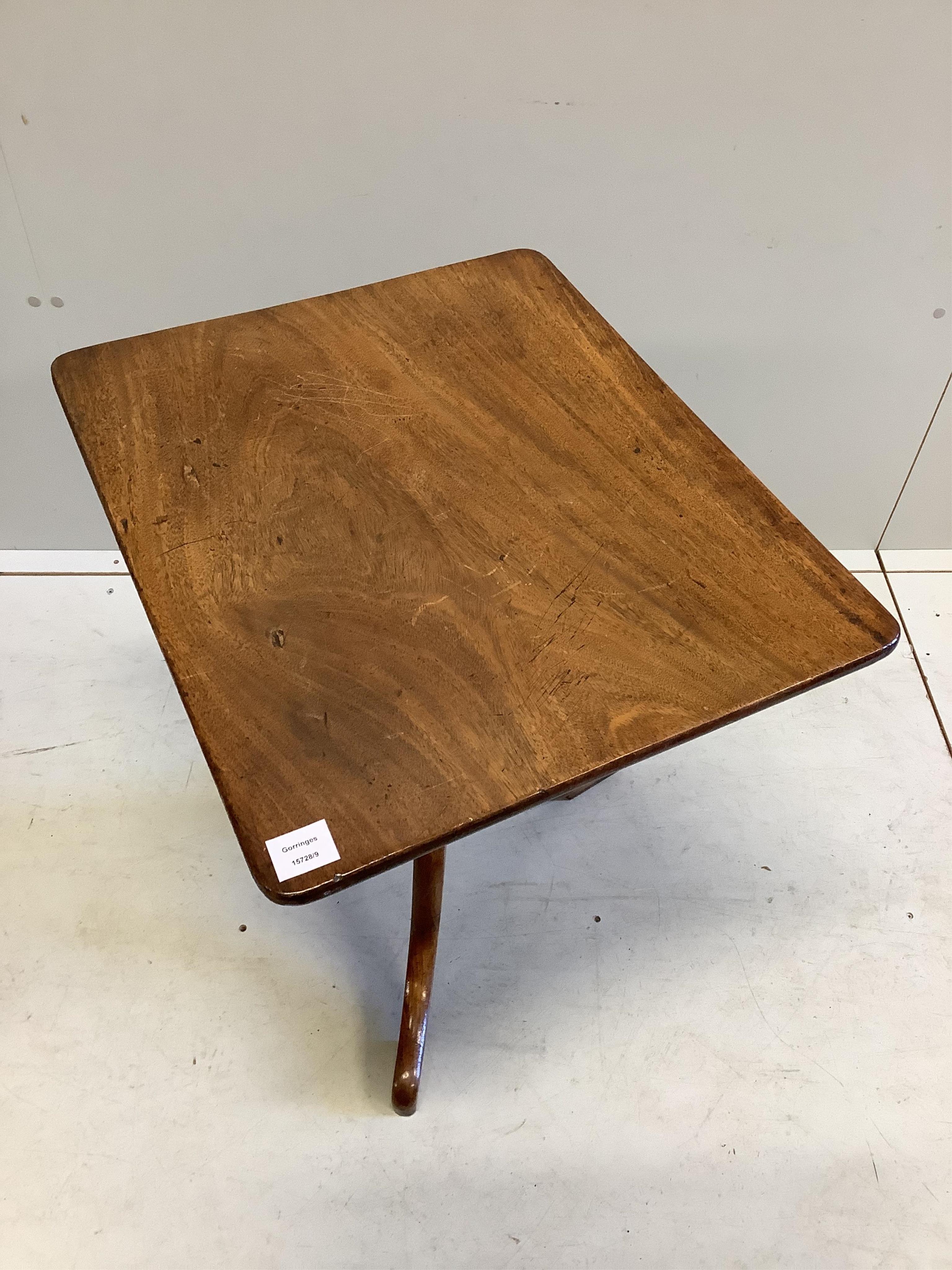 A Regency mahogany rectangular topped wine table, width 62cm. Condition - fair